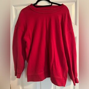 Red Lululemon crewneck